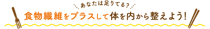 食物繊維をプラスして体を内から整えよう!