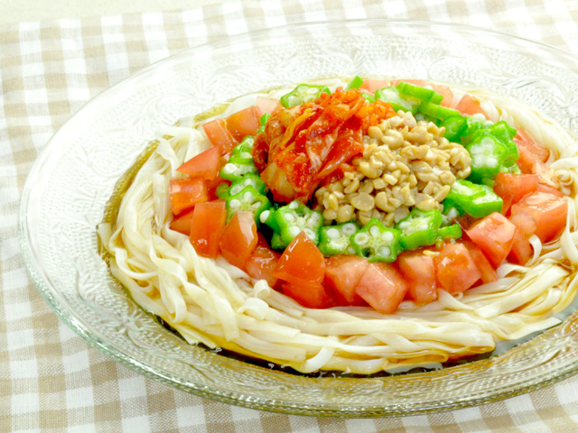 糖質0g麺のぶっかけキムチ 【糖質:13.6g】