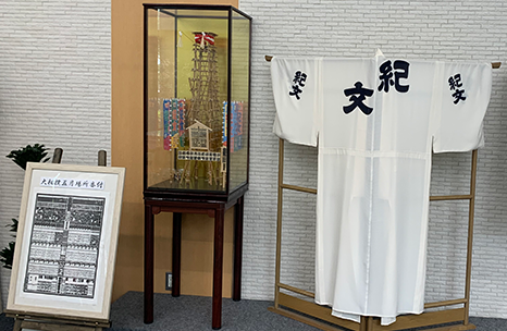 受付コーナー横の着物(夏着)