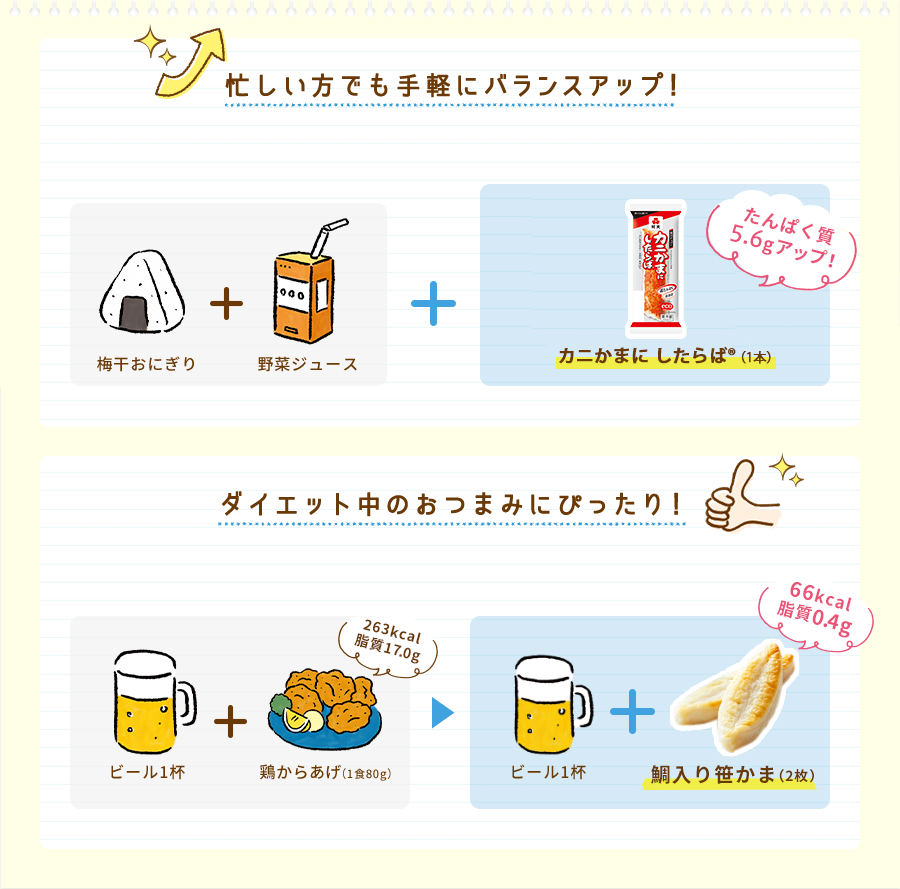 忙しい方でも手軽にバランスアップ!/ダイエット中のおつまみにぴったり!